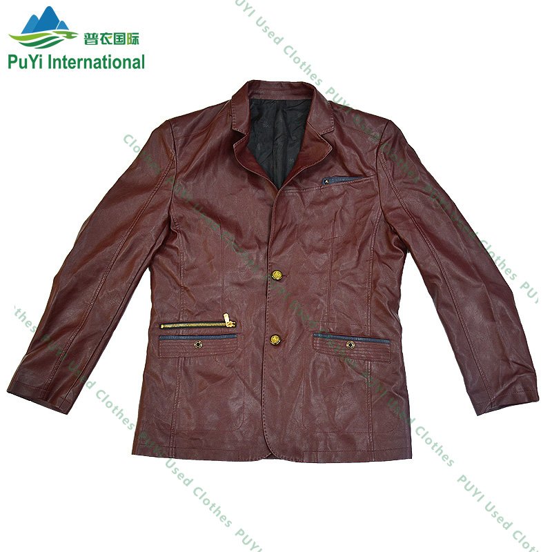 wholesale men leather jacket ladies mixed leather coat used clothes second hand clothing