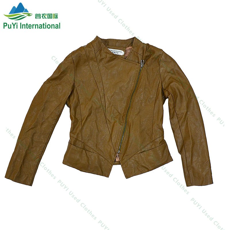 wholesale men leather jacket ladies mixed leather coat used clothes second hand clothing