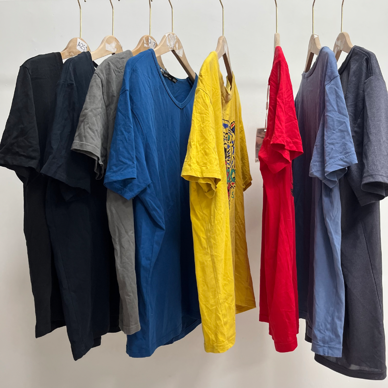 Factory Wholesale High Quality Second Hand Men Shirts Branded Uk Us Grade A Bales Used Clothes for Men T Shirts