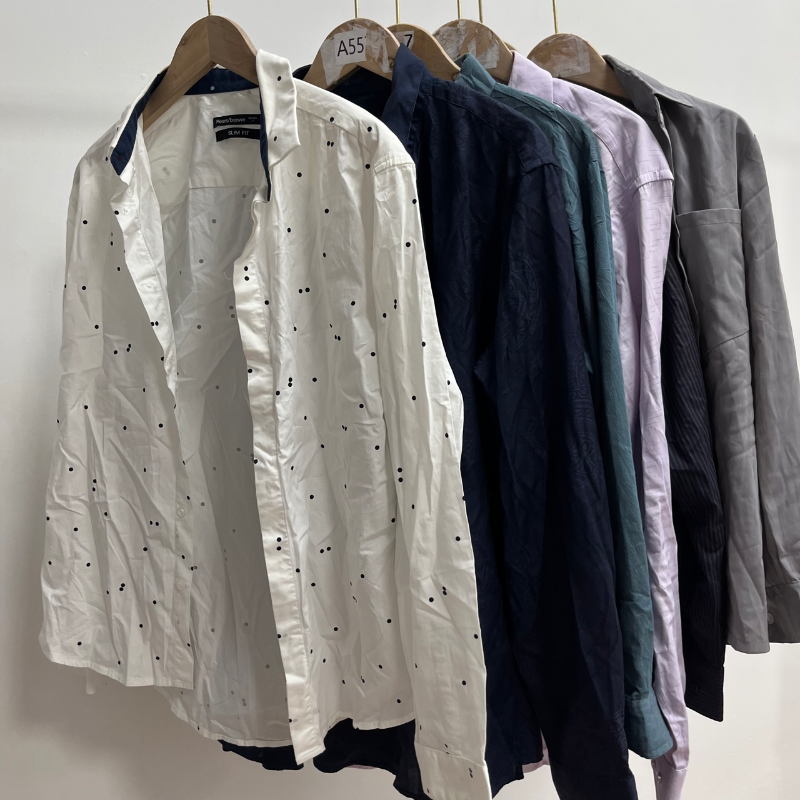 Factory Wholesale High Quality Second Hand Men Shirts Branded Uk Us Grade A Bales Used Clothes for Men T Shirts