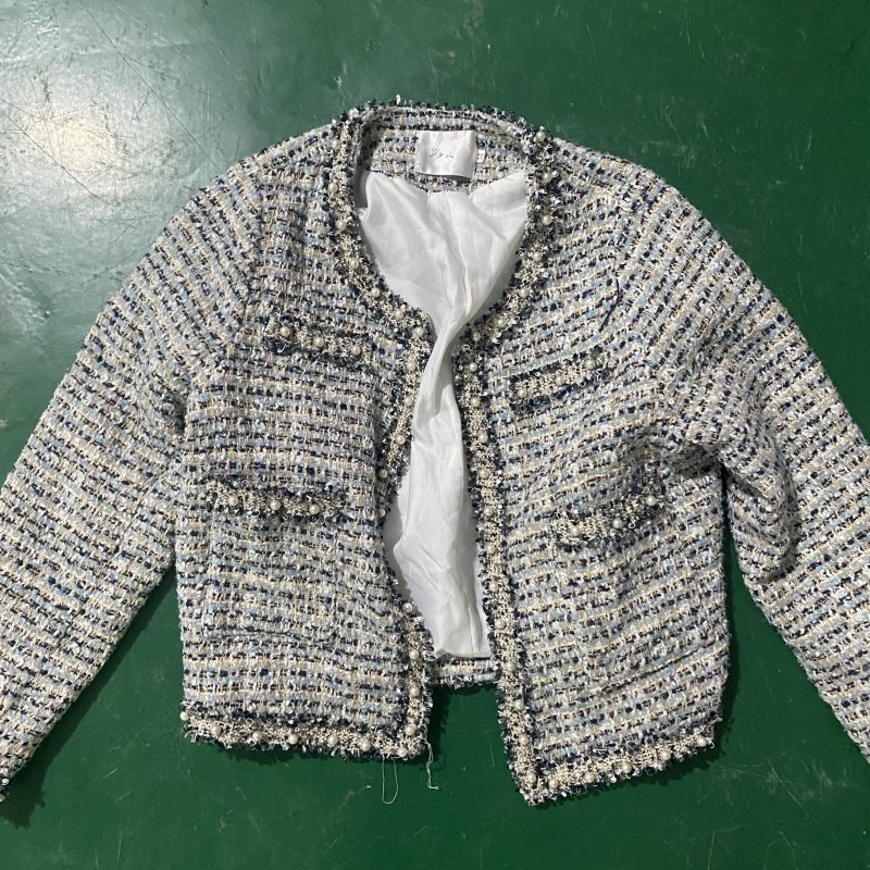 Used Clothes Boutique Fashion Tweed Top Tweed Dress Tweed Skirt Knitted Short Sleeve Second Hand Clothes