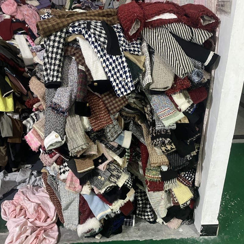 Used Clothes Boutique Fashion Tweed Top Tweed Dress Tweed Skirt Knitted Short Sleeve Second Hand Clothes