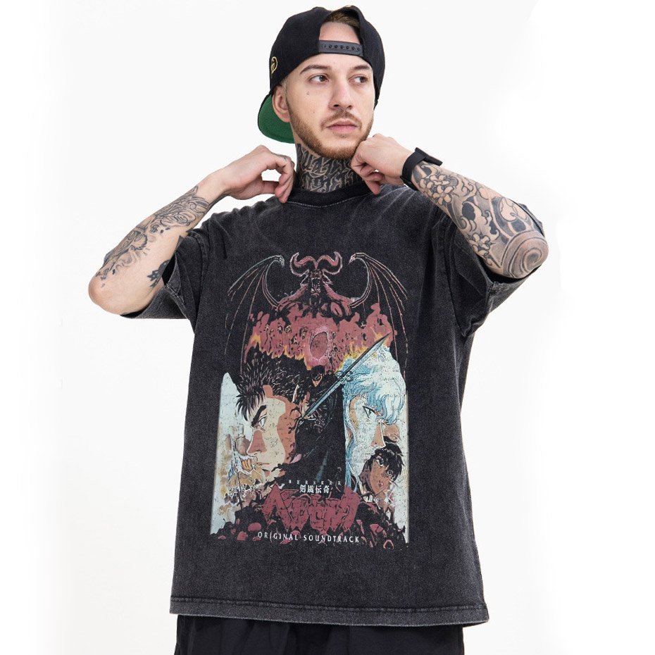 Wholesale Blank Unisex Hip-hop Distressed Drop Shoulder Washed T-shirt Heavyweight Plain Vintage Washed Men T Shirts Streetwear