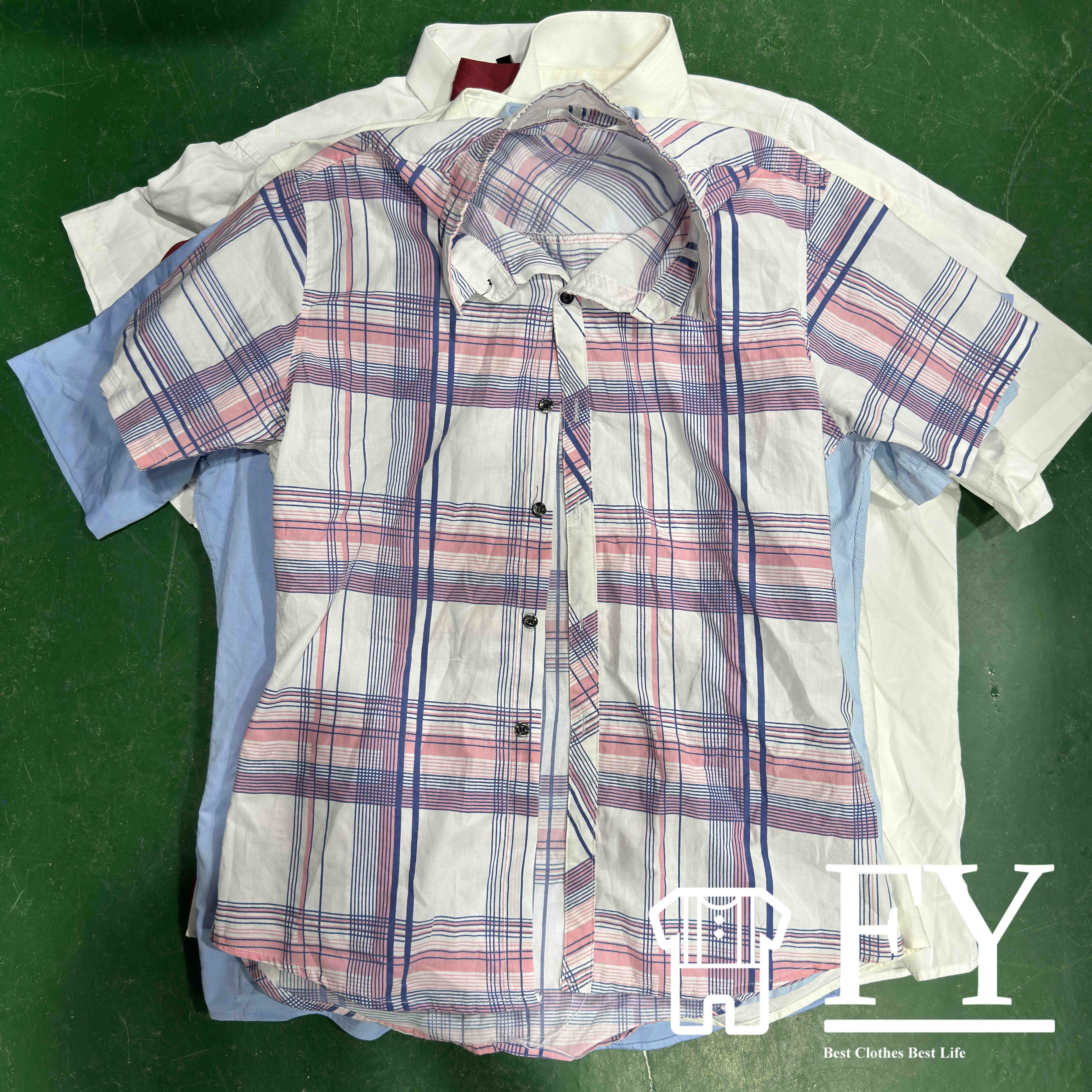 FengYang dubai used clothes in bales bulk container men short sleeve T shirt wholesale used clothing in 100kg
