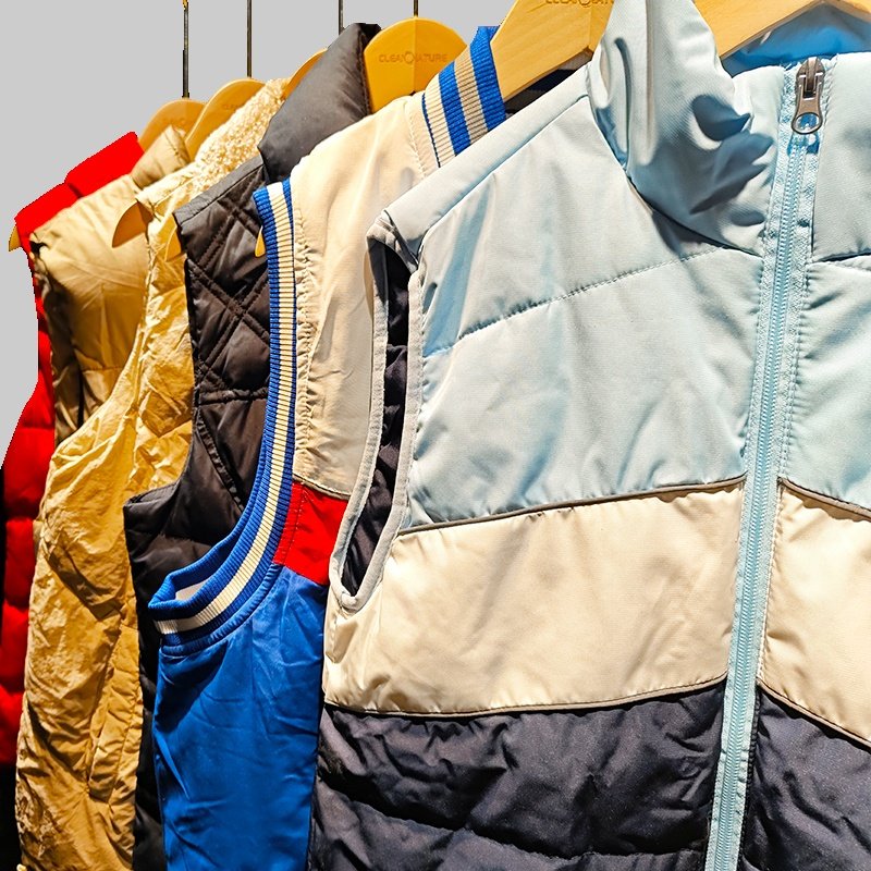 Hot selling thrift clothes branded mixed clothes second hand nylon vest in bale