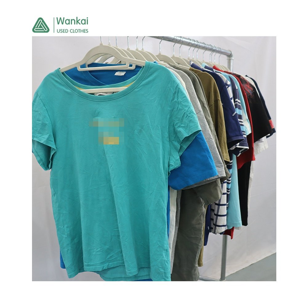 Cwanckai Printed Used T-shirt Second Hand Us Branded T Shirt Good Quality New for Men Bales Men, Premium Wholesale 45-100 Kg