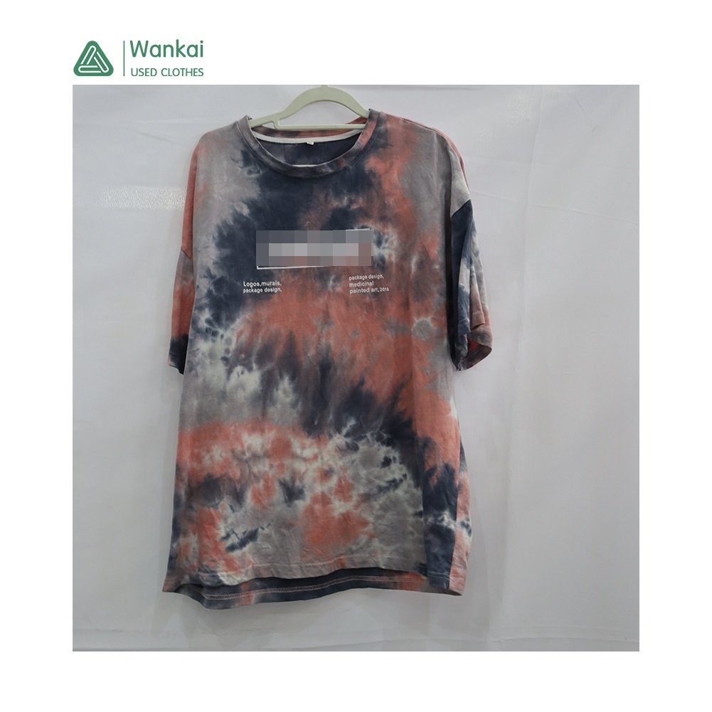 Cwanckai Printed Used T-shirt Second Hand Us Branded T Shirt Good Quality New for Men Bales Men, Premium Wholesale 45-100 Kg