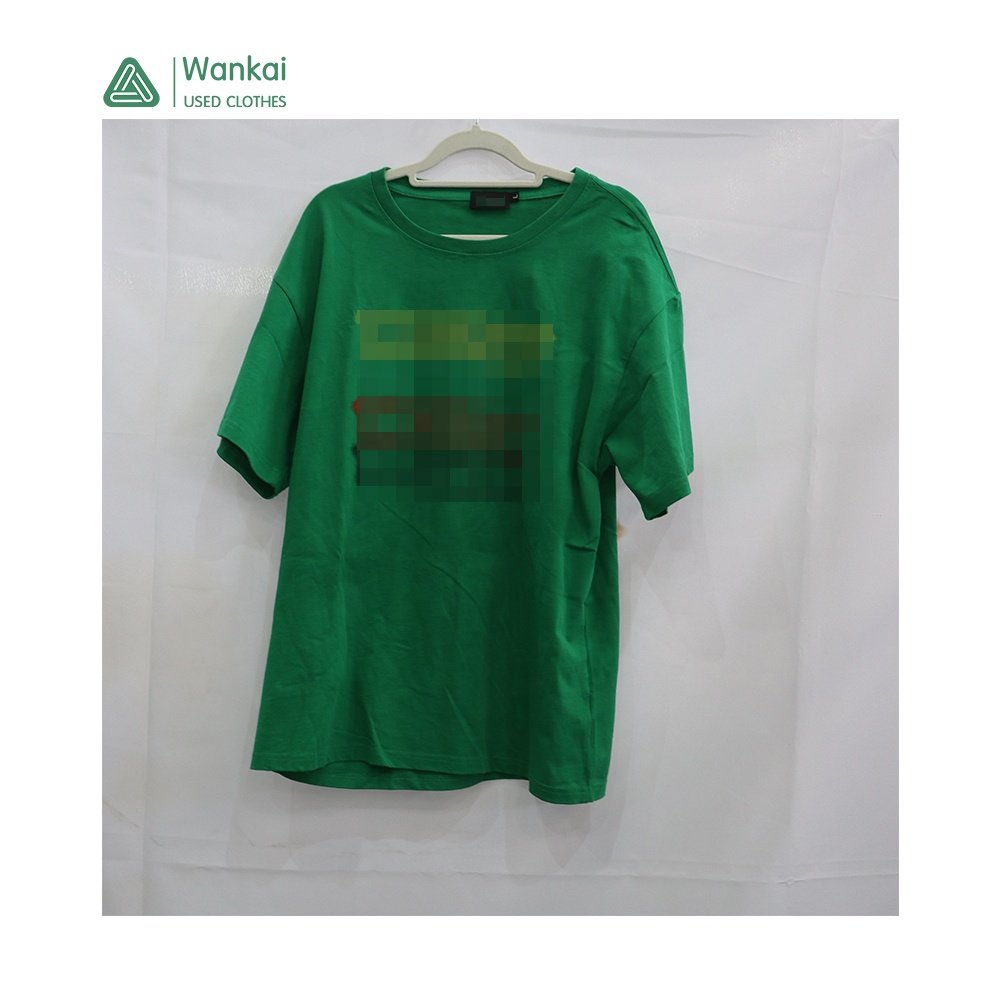 Cwanckai Printed Used T-shirt Second Hand Us Branded T Shirt Good Quality New for Men Bales Men, Premium Wholesale 45-100 Kg