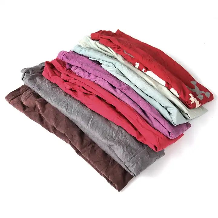Cheap Factory Price Hot Sale Used Clothes Cleaning Rags Recycled Colored T-Shirt Cotton Rags Textile Waste