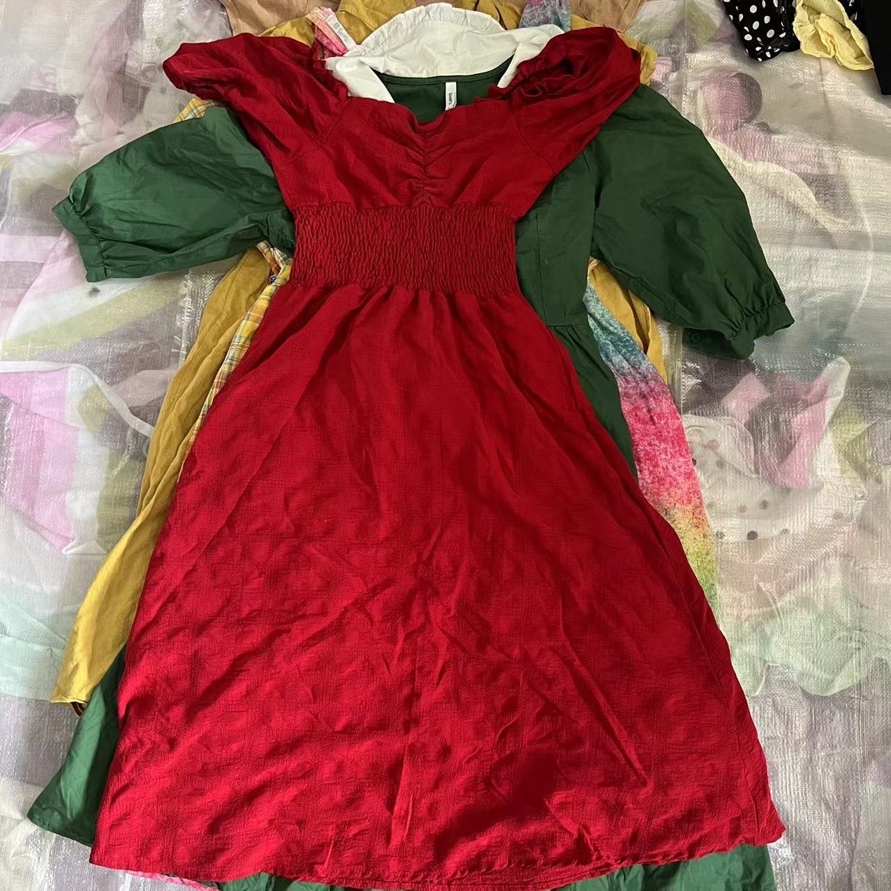 C07 95% Used clothes dress top quality wholesale mixed color skirt in bale second hand assorted bulk clothes