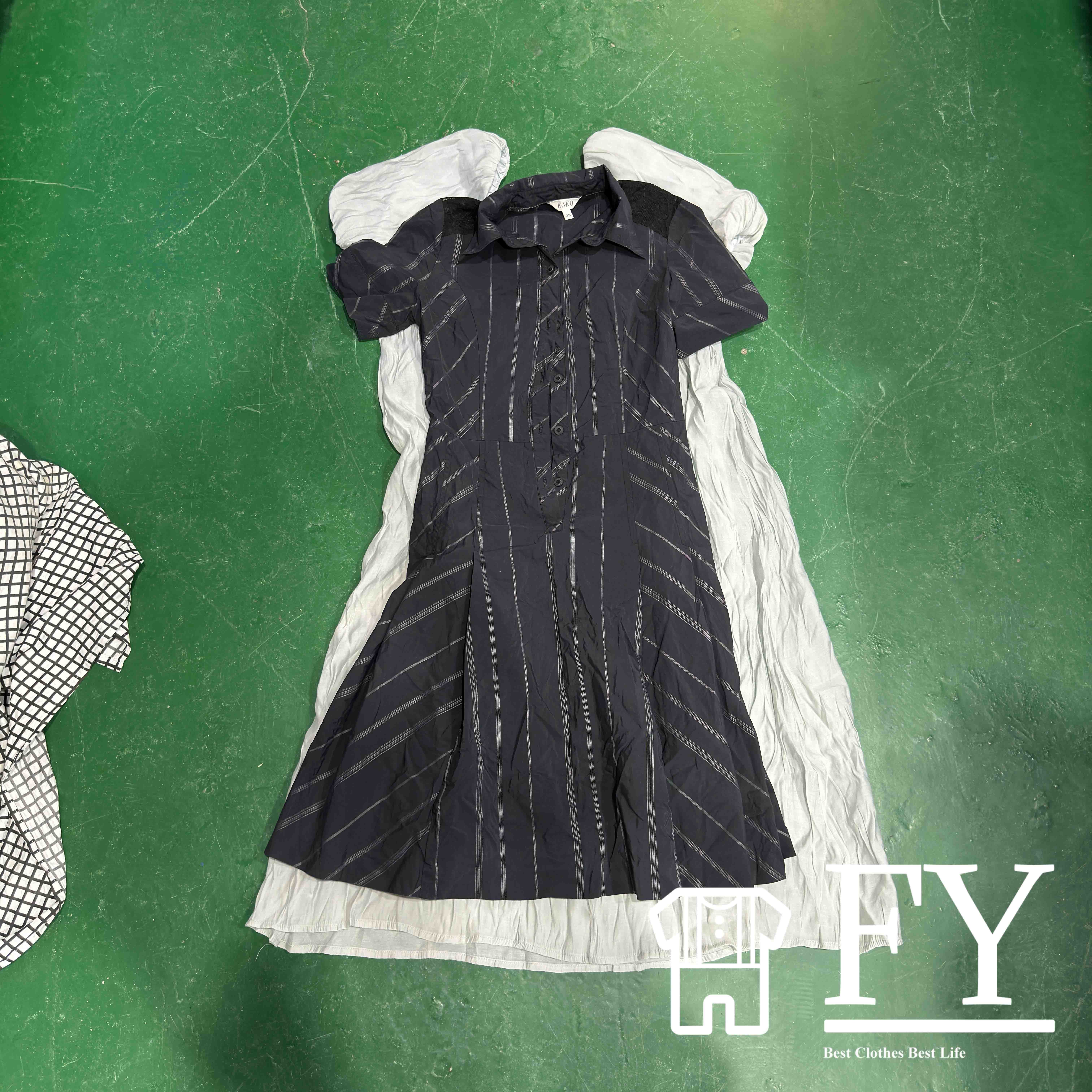 FengYang Second Hand Clothing Cotton Long Dresses Women Modest Thrift Vintage Used Clothes
