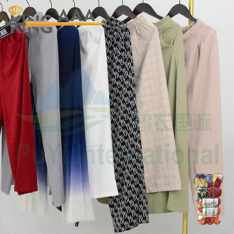 Men Wide Leg Casual Medium length pants bea bales 45kg clothes mixed used clothing
