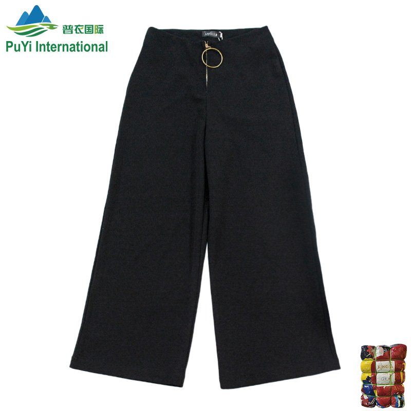 Men Wide Leg Casual Medium length pants bea bales 45kg clothes mixed used clothing