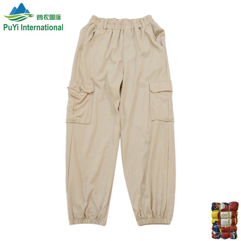 Men Wide Leg Casual Medium length pants bea bales 45kg clothes mixed used clothing