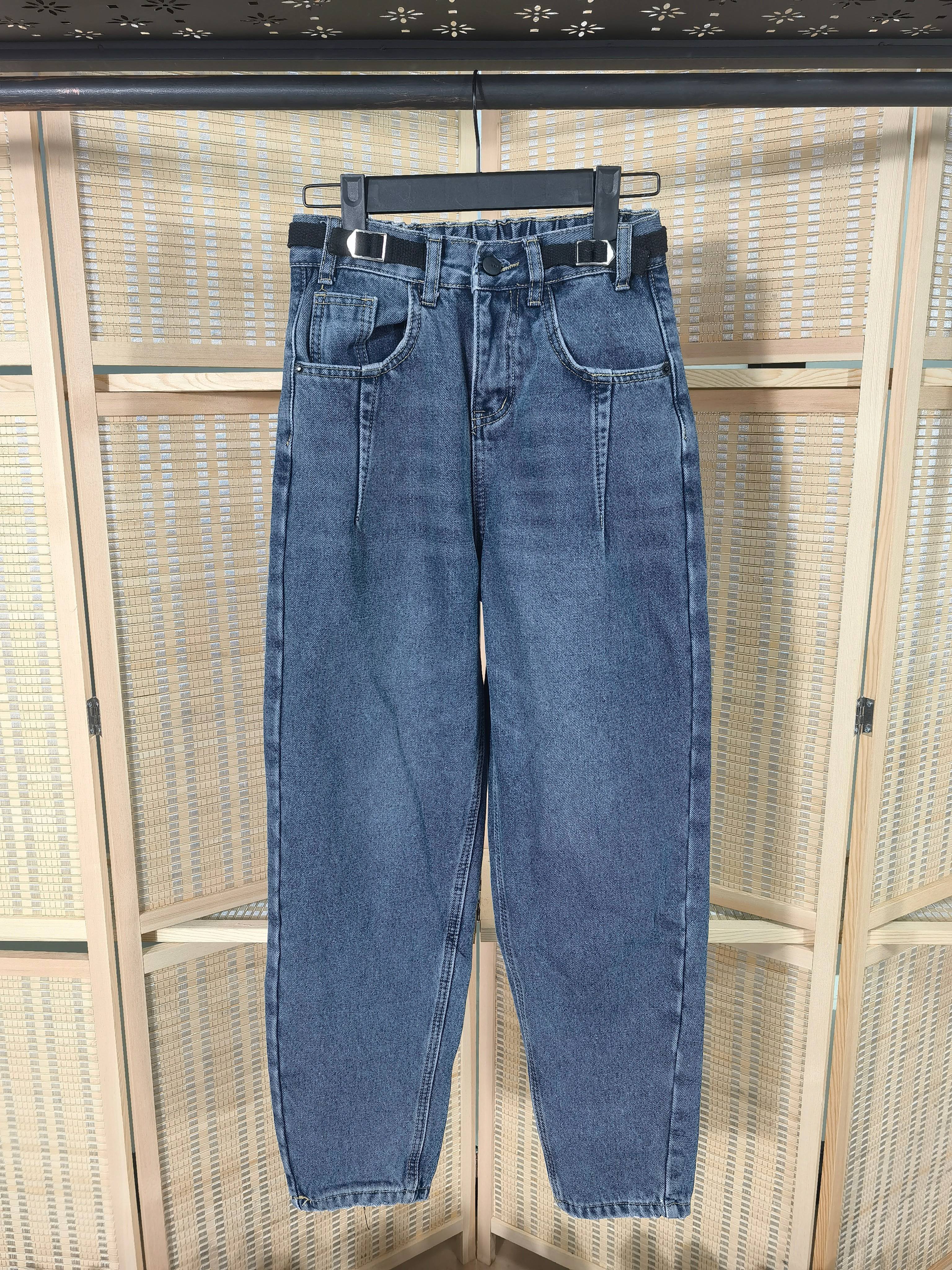 Wholesale High Quality New Hot Selling Casual Straight Thick Second Hand Women's Jeans Used Clothes