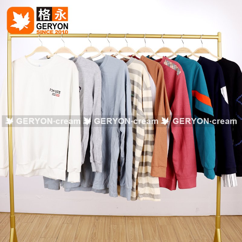 winter used long sleeve t-shirt men ukay ukay bale men t-shirt vintage second hand clothes used t shirts for men 200pcs