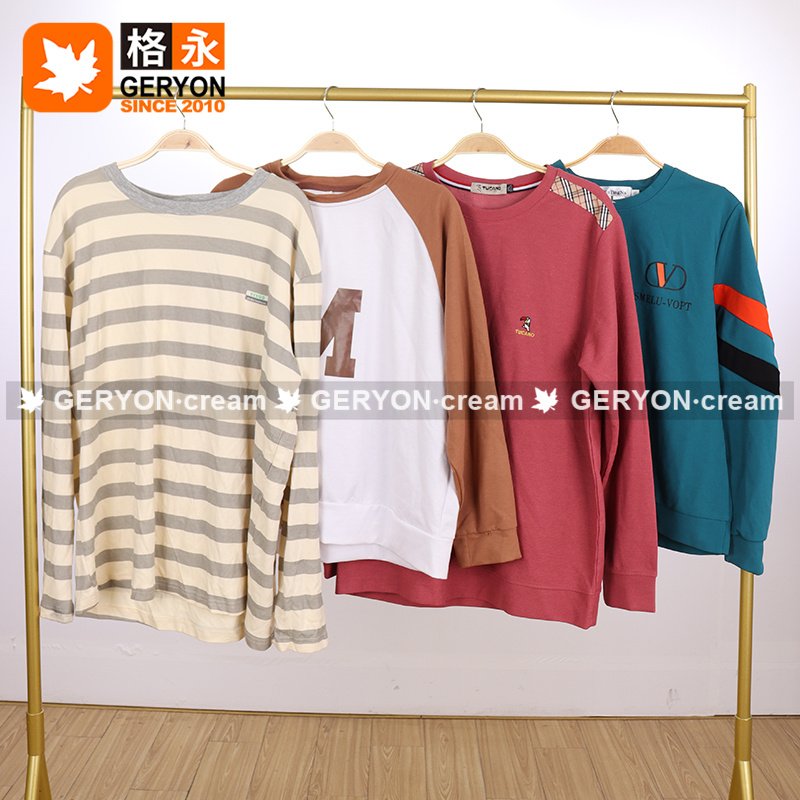 winter used long sleeve t-shirt men ukay ukay bale men t-shirt vintage second hand clothes used t shirts for men 200pcs