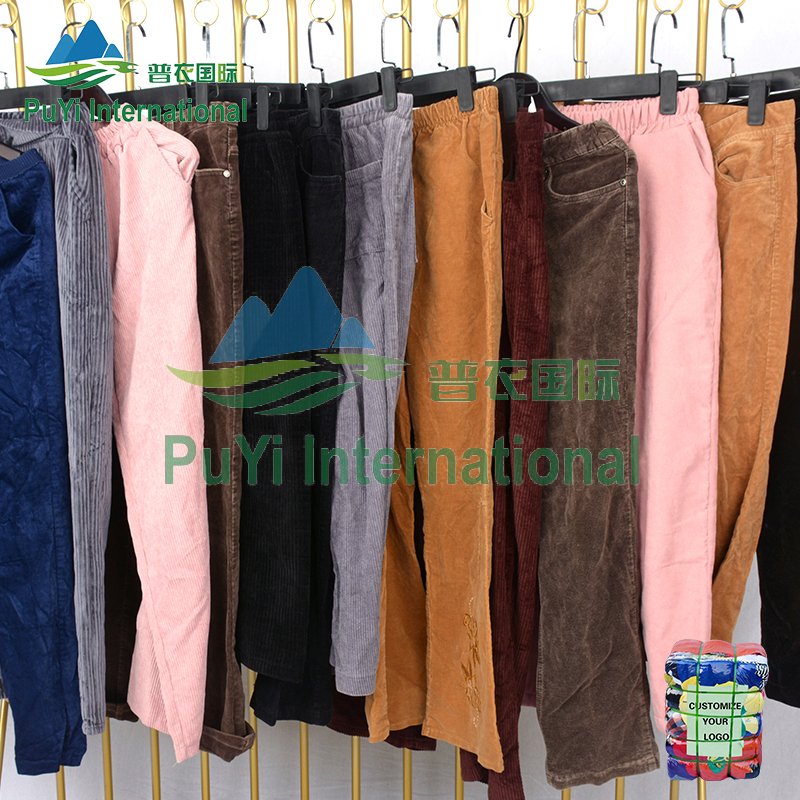 Corduroys pant used clothes pants belgium used clothing used women clothes second hand bulk