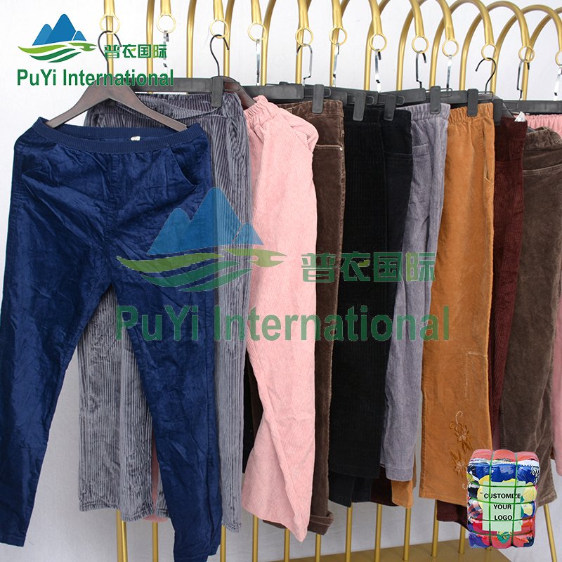 Corduroys pant used clothes pants belgium used clothing used women clothes second hand bulk