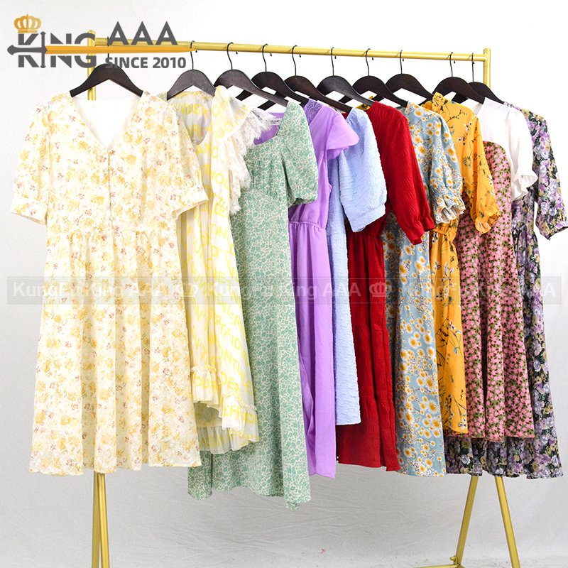 KINGAAA women fashion dresses stock second hand dress china used clothes to nigeria used clothes in bales for sale