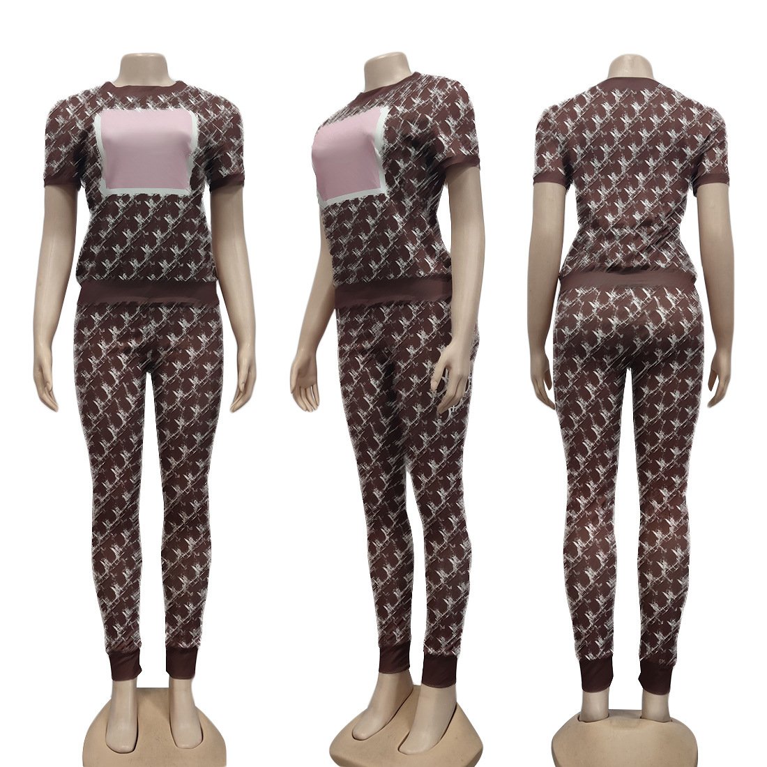 New arrival Brand women's clothing Fashion Print Two Piece Set 2022 women clothing sets designer 2 piece set for women