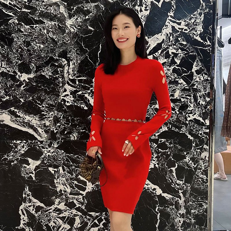 Fashion Sweater Women Elegant 2-Piece Outfits Long Sleeve Knitted Skirt and Top Sets Woven Women's Set for Winter