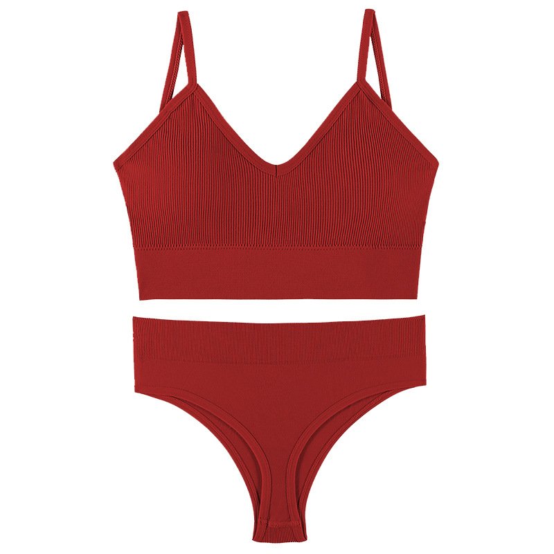 Wholesale Factory Push Up Wire Free Ice Silk Sleep Jelly Bra Sets Padded Bralette Seamless Panties And Bras For Women