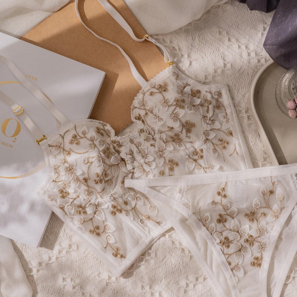 Luxury Lace Lingerie Set Floral Embroidery Women Underwear Romantic Push Up Bra Panty Sets Women Sexy Corset Fashion Underwear