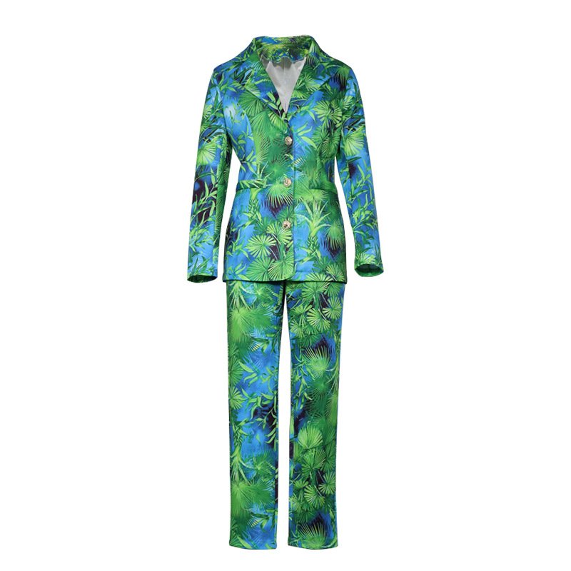 Woman Suit Print Blazer and Pants For Women Formal Wear Jacket & Trousers Leggings Elegant Outfits Ladies Office Wear Suit