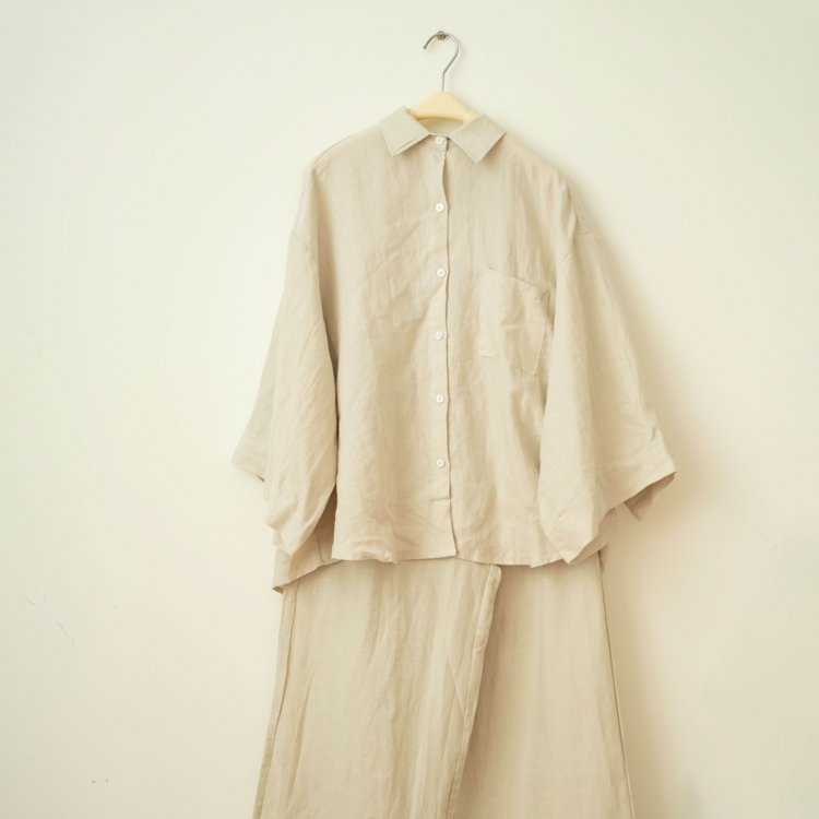 New Design Linen Cloth Set For Women Soft Lady Linen Shirt For Home
