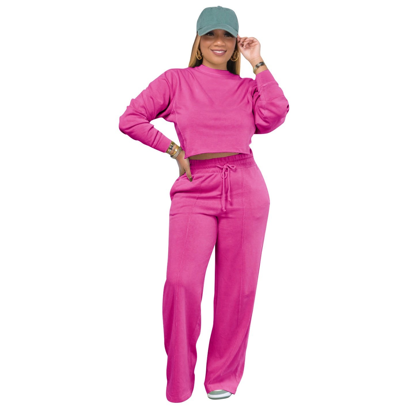 2024 New Winter Heavy Tracksuits Plus Size 2 Piece Jogger Custom Sublimation Logo Leisure Outfits Sexy Slim Fit Women'S Sets
