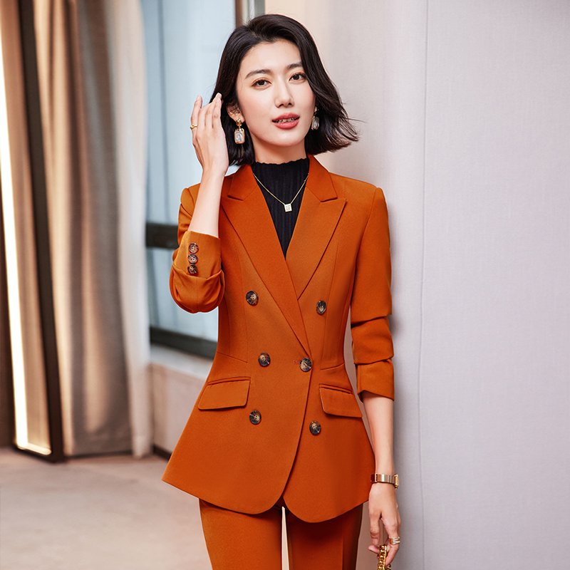 Women's Formal Office Business Work Jacket Skirt Suit Set 2 Pieces Office Formal two Button Blazer Skirt Suit Set