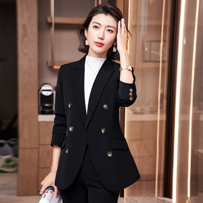 Women's Formal Office Business Work Jacket Skirt Suit Set 2 Pieces Office Formal two Button Blazer Skirt Suit Set