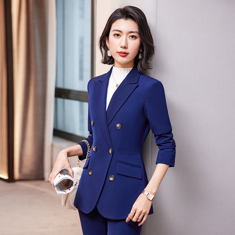 Women's Formal Office Business Work Jacket Skirt Suit Set 2 Pieces Office Formal two Button Blazer Skirt Suit Set