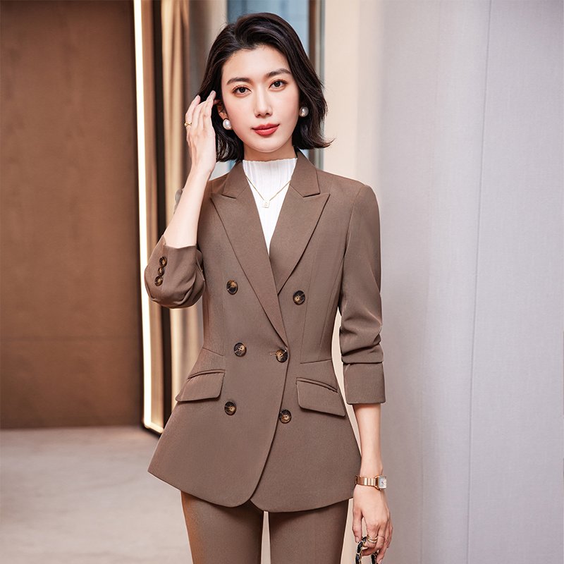 Women's Formal Office Business Work Jacket Skirt Suit Set 2 Pieces Office Formal two Button Blazer Skirt Suit Set