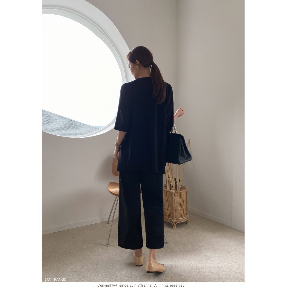 New Arrival Korean Women's Sets Hot Selling Soft Slit Point Set in Mint Color