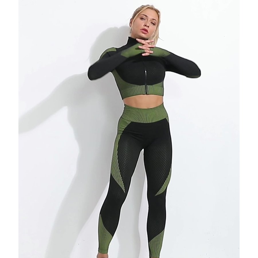 Women's High Waist Wholesale Seamless Yoga Suit Top XXL Size Breathable Sports Fitness Wear Solid High Gym Workout Yoga Sets