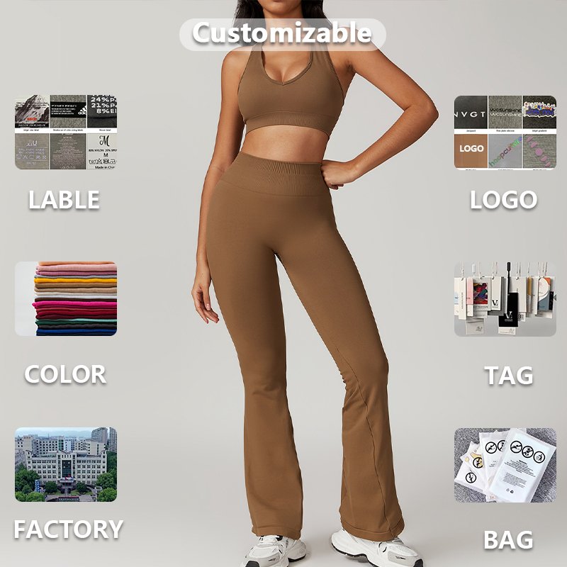 Yoke New Style Neck-hanging Cross Scrunch Design Beautiful Backless Sportswear Plus Size Gym Fitness Yoga Women's Sets