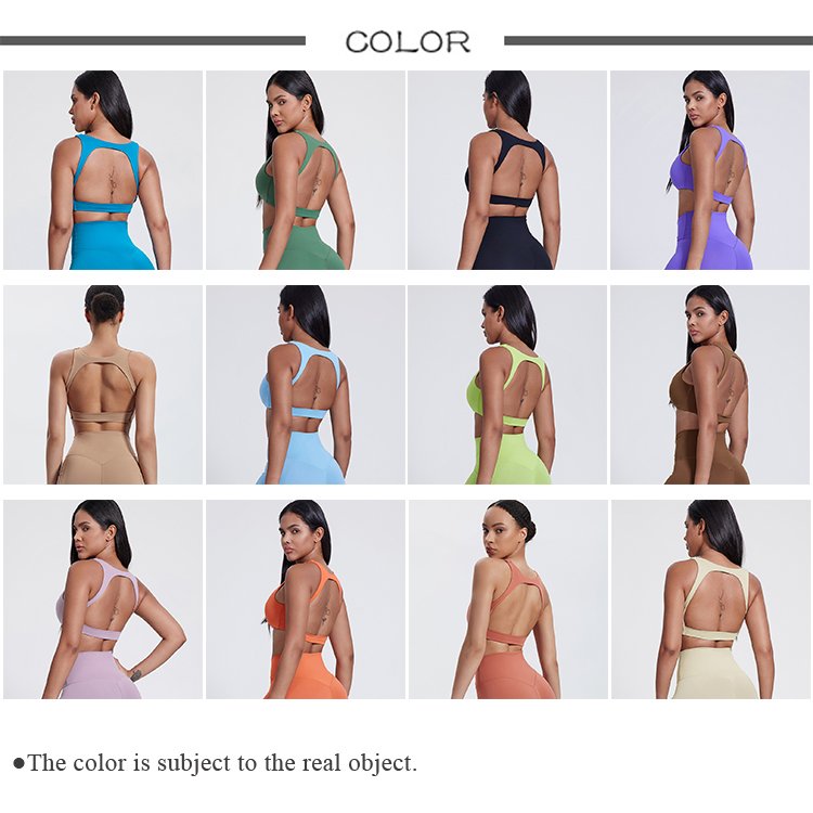 Custom Women's Naked Feel Fitness Apparel Shockproof U Neck Sport Bra Crop Top Beautiful Back Breathable Girl Yoga Workout Bra