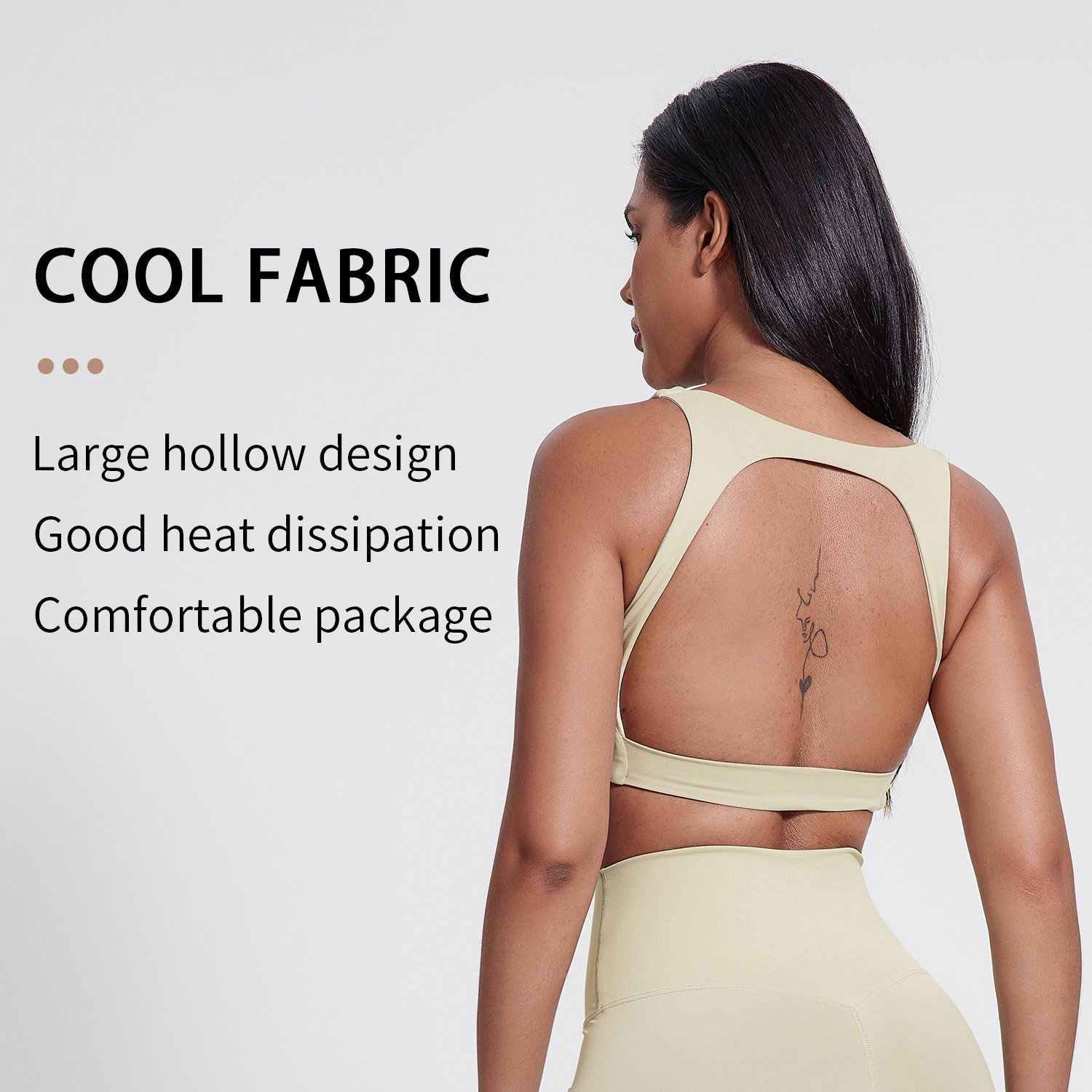 Custom Women's Naked Feel Fitness Apparel Shockproof U Neck Sport Bra Crop Top Beautiful Back Breathable Girl Yoga Workout Bra