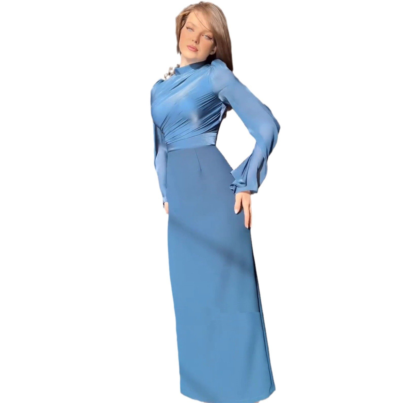 Boutique Wholesale 2024 Autumn New Fashion and Sexy Loudsleeve Top Wrapped Hip Half Skirt Women's Set
