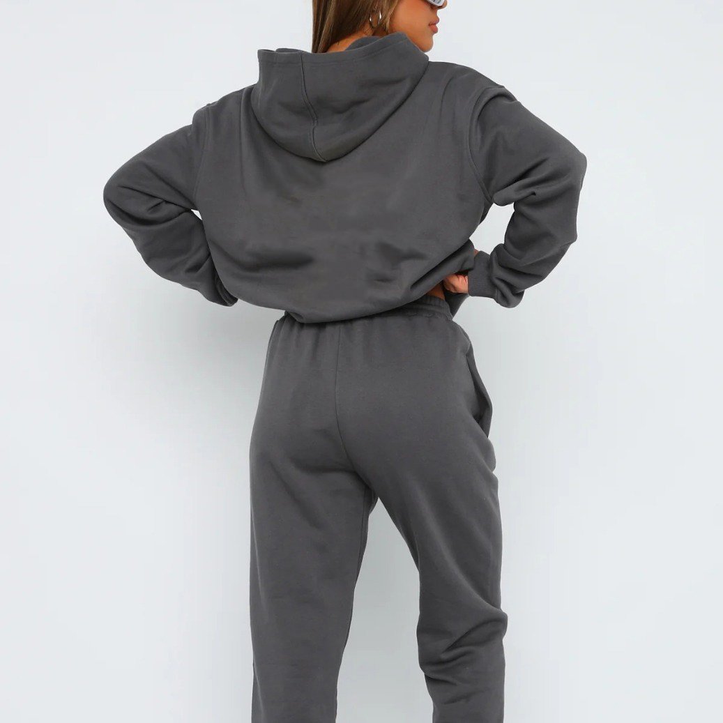 Unisex Casual Sports Wear Hooded Knitting Fabric Tracksuit manufacturer Sweatpants and Hoodie Set for Women