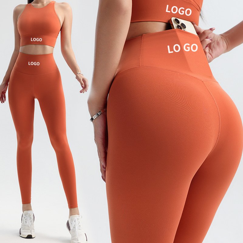 Lulu Sportswear Athletic Sexy Active Wear Quick Drying Yoga Fitness For Women Logo Custom Scrunch Butt Leggings Workout Sets