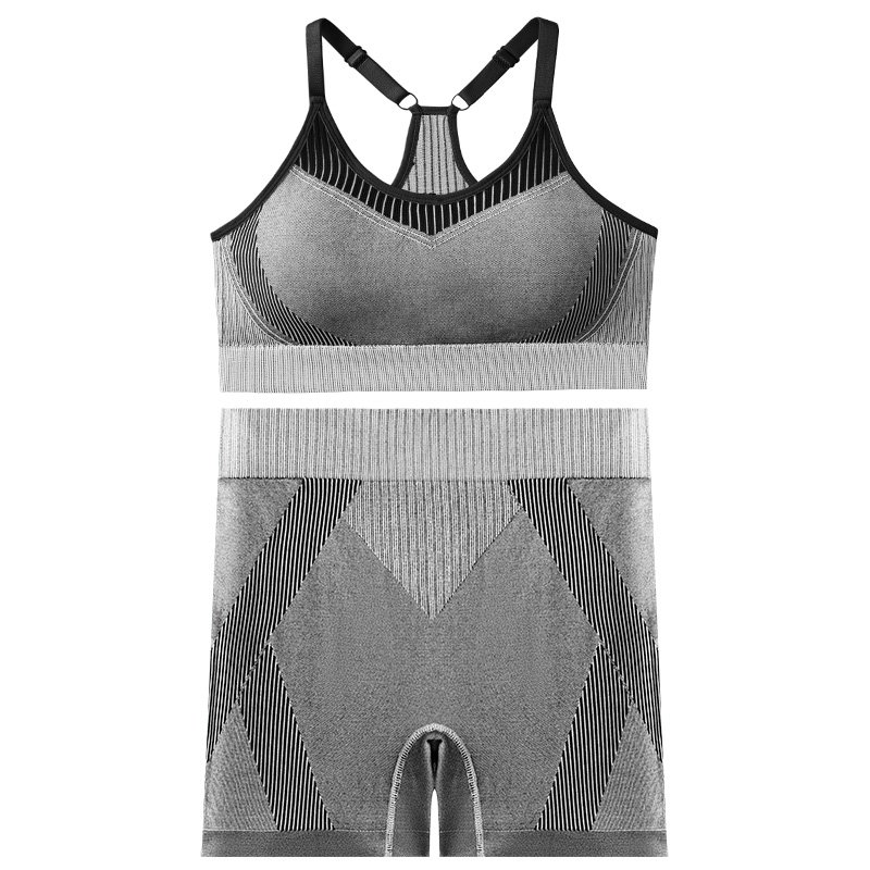 Women's sports sets seamless fitness yoga sets Factory direct sales of high elastic sweat-absorbent Yoga vest sports garment