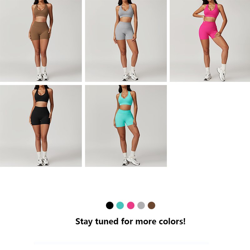 Yoke New Product Halterneck Crossover Design Beautiful Backless Sportswear Plus Size Gym Fitness Yoga Women's Sets