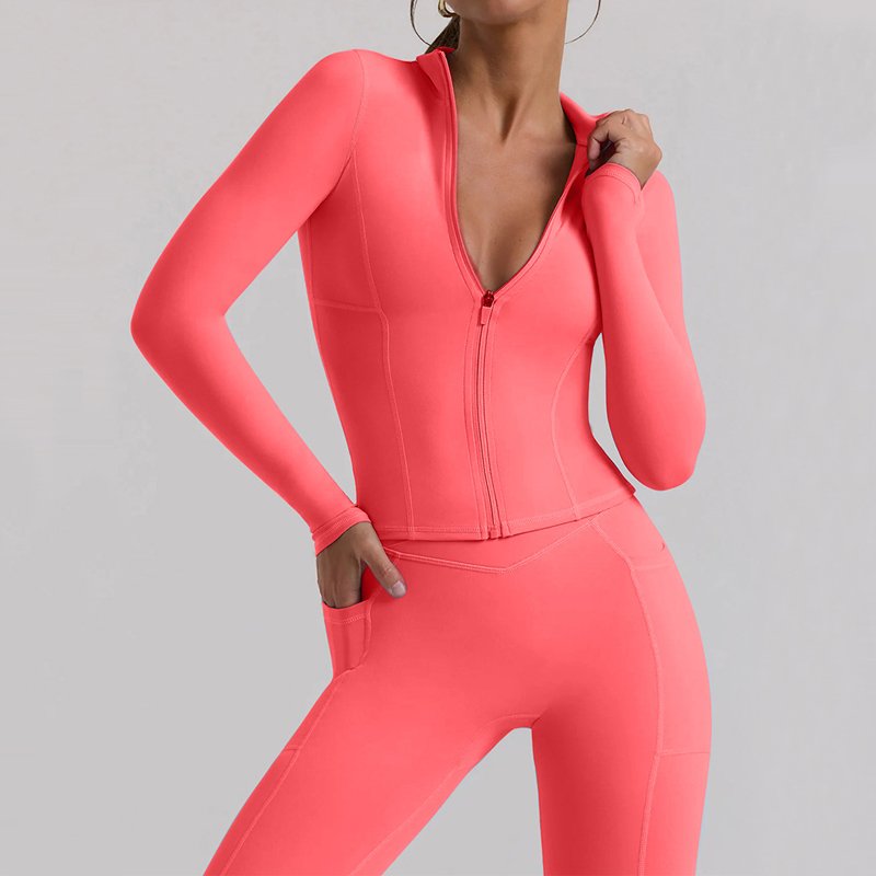 Women's Yoga Set Comfortable Sportswear Workout Clothes Womens Gym Leggings Fitness Bra Long Sleeve Crop Top Sports Suits