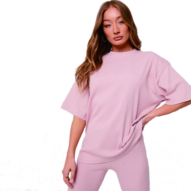 Wholesale Cotton Tshirt Oversize Women Fashion New Tops Casual T Shirt And Shorts Set