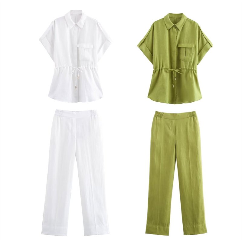 TAOP&ZA women's clothing 2024 summer commuting casual all-match high waist trousers 3436707 8286352 3454707 8277707