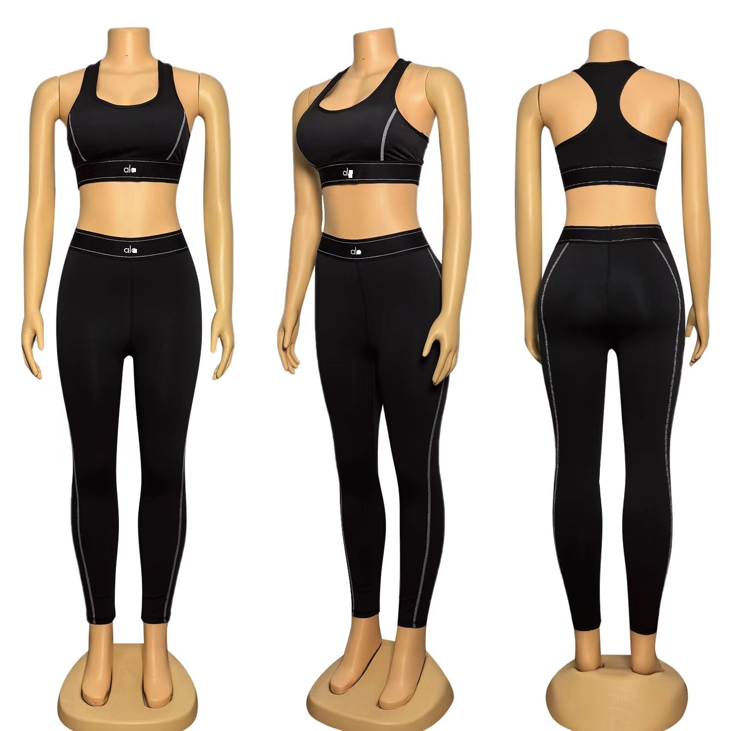 A101 Women's summer new letter fashion yoga sports leisure two-piece set in stock
