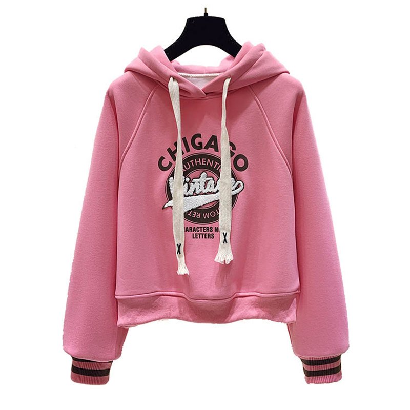 Custom plus size cropped sweatpants Chenille Embroidery puff print 100% cotton hoodies set women pullover hoodi manufacturer